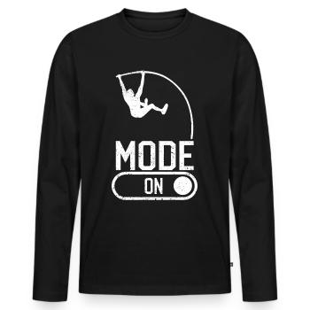 Fun Pole Vault Pole Vault - Men's Premium Organic Long Sleeve Shirt - black - Front - Nico (187cm)