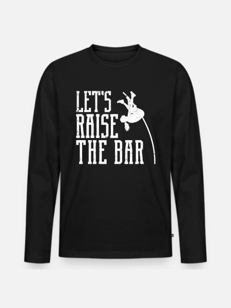 Fun Pole Vault Pole Vault - Men's Premium Organic Long Sleeve Shirt - black