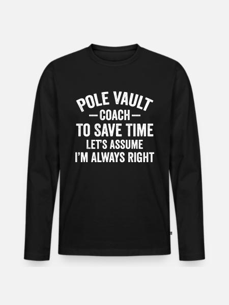 Fun pole vault - Men's Premium Organic Long Sleeve Shirt - black