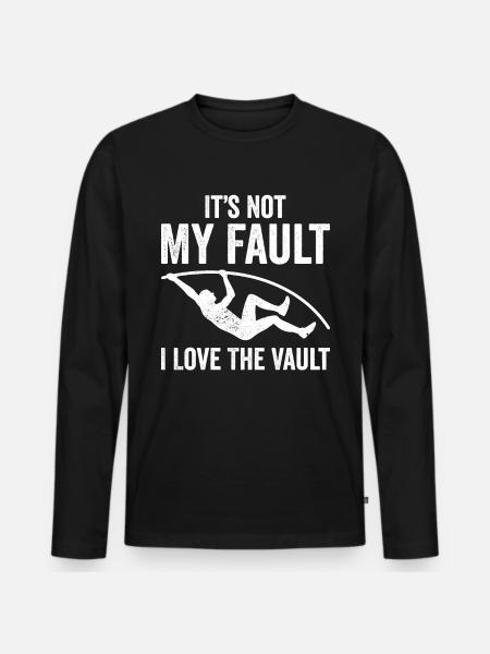 Fun pole vault - Men's Premium Organic Long Sleeve Shirt - black