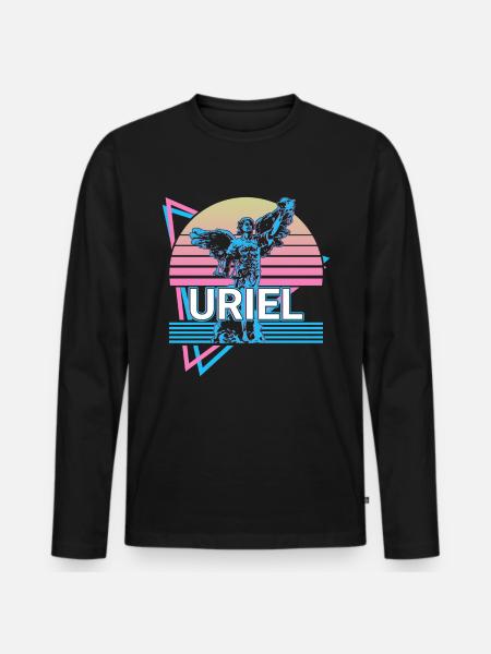Uriel Archangel Retro - Men's Premium Organic Long Sleeve Shirt - black