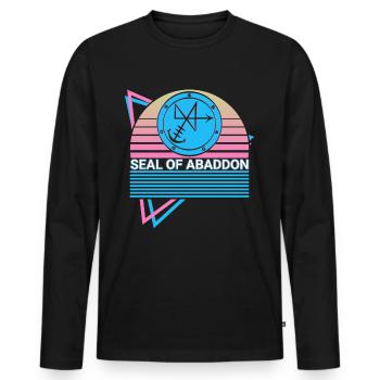 Seal of Abaddon Sigil Retro - Men's Premium Organic Long Sleeve Shirt - black - Front - Nico (187cm)