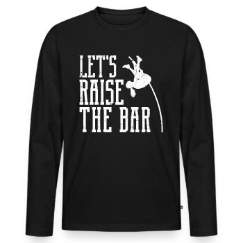 Funny Pole Vault Pole Vault Pole Vault - Men's Premium Organic Long Sleeve Shirt - black - Front - Nico (187cm)
