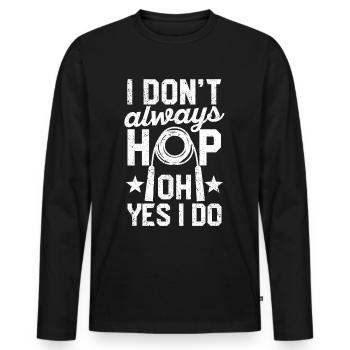 Lustiges Springseil Springseil - Männer Premium Bio Langarmshirt - Schwarz - Vorne - Nico (187cm)