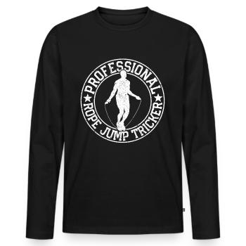 Funny Skipping Rope Skipping Rope Jumping Rope Tricks - Men's Premium Organic Long Sleeve Shirt - black - Front - Nico (187cm)