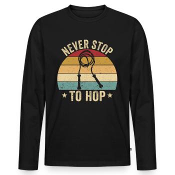 Funny skipping rope skipping rope jumping rope sprin - Men's Premium Organic Long Sleeve Shirt - black - Front - Nico (187cm)