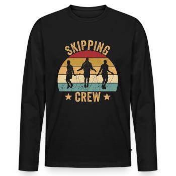 Funny skipping rope skipping rope jumping rope sprin - Men's Premium Organic Long Sleeve Shirt - black - Front - Nico (187cm)