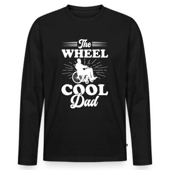 Funny Spinal Cord Injury Wheelchair Cross-Section - Men's Premium Organic Long Sleeve Shirt - black - Front - Nico (187cm)