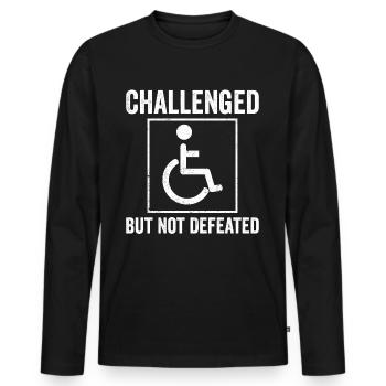 Funny Spinal Cord Injury Wheelchair Cross-Section - Men's Premium Organic Long Sleeve Shirt - black - Front - Nico (187cm)
