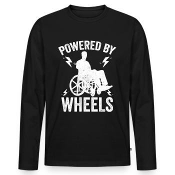 Spinal cord injury Spinal cord injury on wheels - Men's Premium Organic Long Sleeve Shirt - black - Front - Nico (187cm)