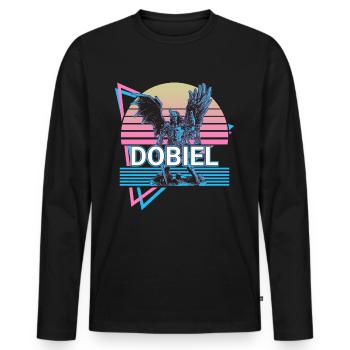Dobiel Guardian Angel Old Persia Retro - Men's Premium Organic Long Sleeve Shirt - black - Front - Nico (187cm)