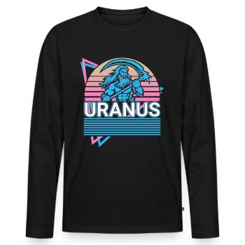 Uranus Greek God Ancient Greek mythol - Men's Premium Organic Long Sleeve Shirt - black - Front - Nico (187cm)