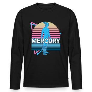 Merkur Bote der Götter Antike römische Mythologie - Männer Premium Bio Langarmshirt - Schwarz - Vorne - Nico (187cm)