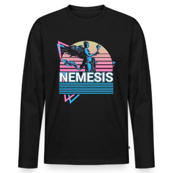 Némésis Déesse de la vengeance Mythologie romaine antique - T-shirt manches longues Premium bio Homme - noir - Devant - Nico (187cm)