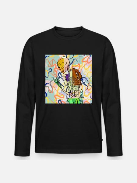 Avant Garde Aesthetic Skeleton - Men's Premium Organic Long Sleeve Shirt - black
