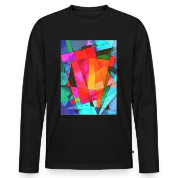 Avant Garde Aesthetic - Men's Premium Organic Long Sleeve Shirt - black - Front - Nico (187cm)