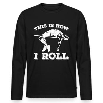 Fun Pole Vault Pole Vault Pole Vault - Men's Premium Organic Long Sleeve Shirt - black - Front - Nico (187cm)