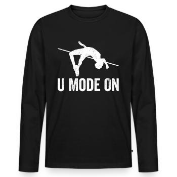 Fun Pole Vault Pole Vault Pole Vault - Men's Premium Organic Long Sleeve Shirt - black - Front - Nico (187cm)