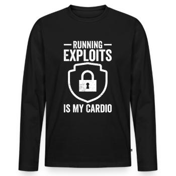 Cybersecurity Computer Security Cybersecurity - Men's Premium Organic Long Sleeve Shirt - black - Front - Nico (187cm)