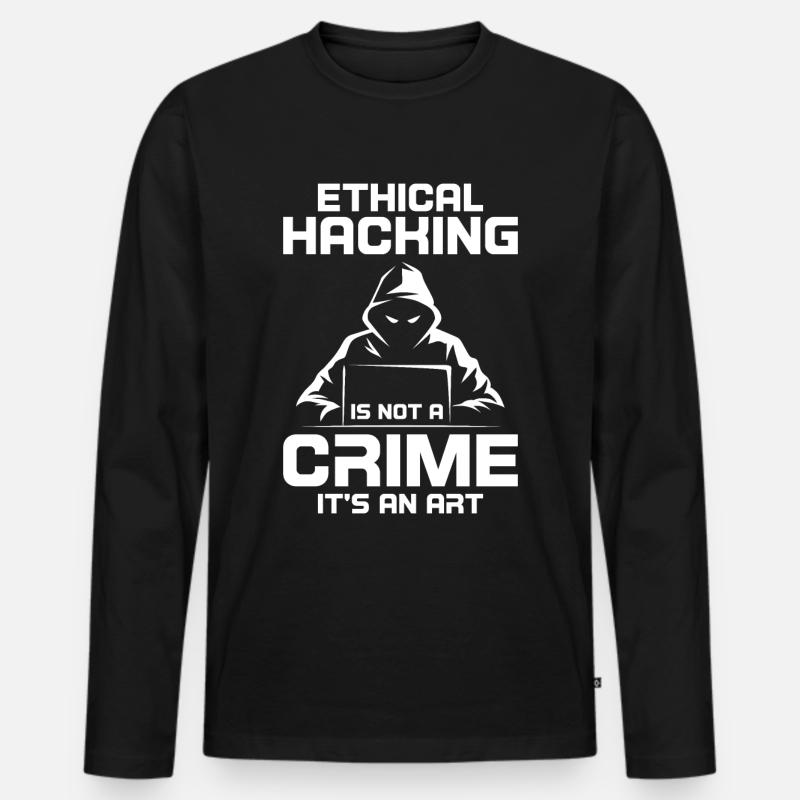 Cybersecurity Computersicherheit Cybersecurity - Männer Premium Bio Langarmshirt - Schwarz