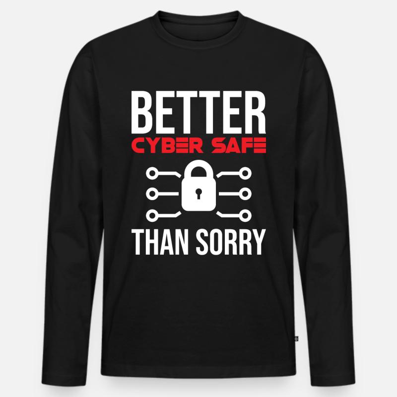 Cybersecurity Computer Security Cybersecurity - Men's Premium Organic Long Sleeve Shirt - black