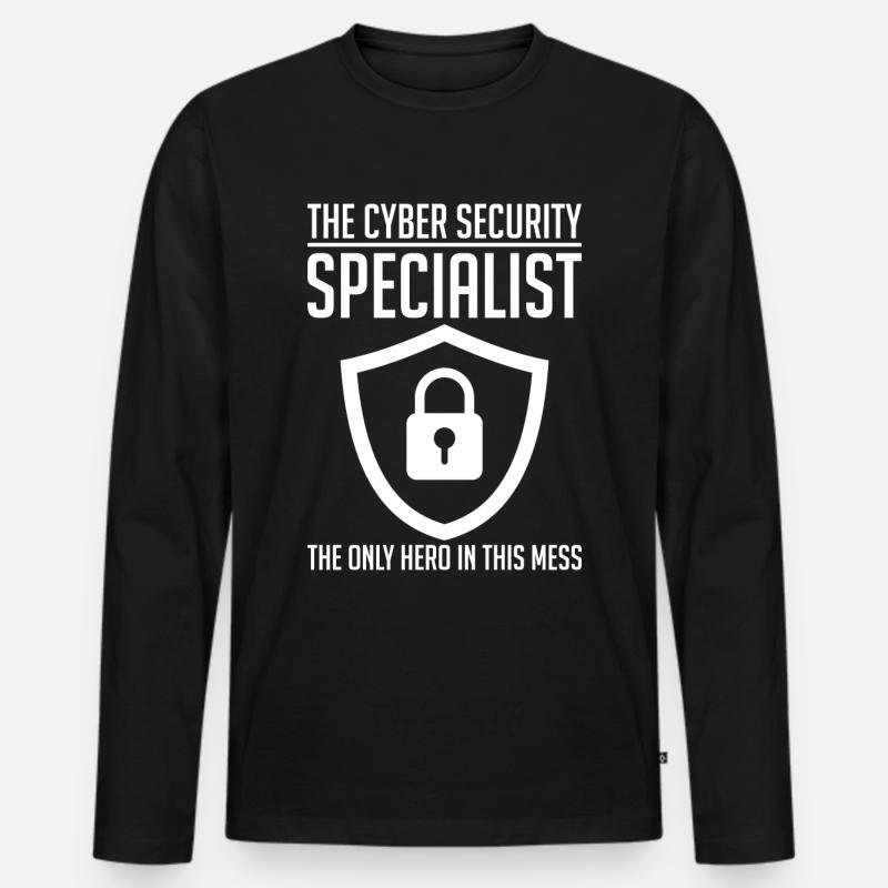 Cybersecurity Computersicherheit Cybersecurity - Männer Premium Bio Langarmshirt - Schwarz