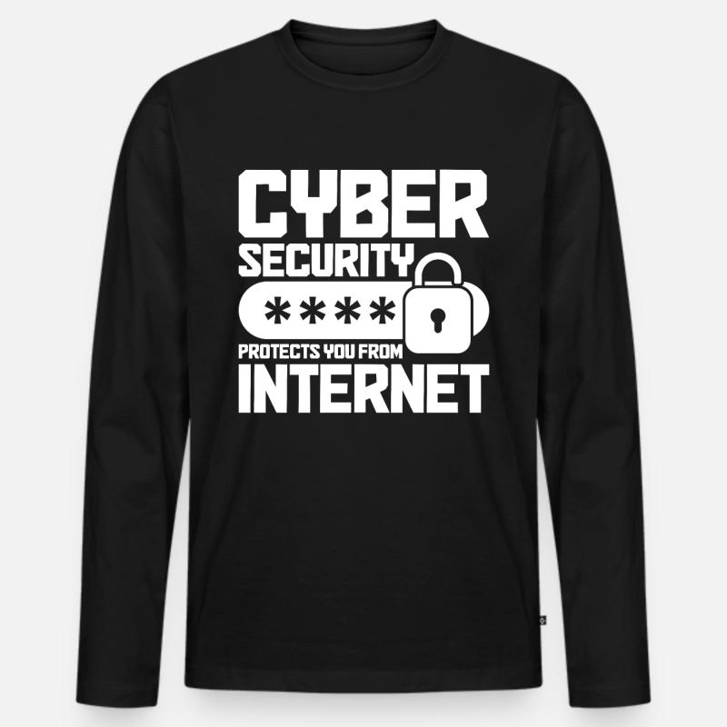 Cybersecurity Computer Security Cybersecurity - Men's Premium Organic Long Sleeve Shirt - black