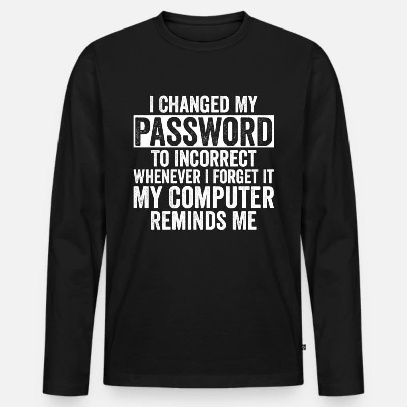 Cybersecurity Computer Security Cybersecurity - Men's Premium Organic Long Sleeve Shirt - black