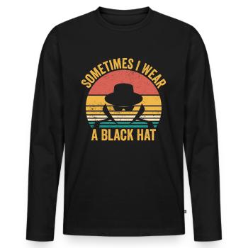 Cybersecurity Computer Security Cybersecurity - Men's Premium Organic Long Sleeve Shirt - black - Front - Nico (187cm)