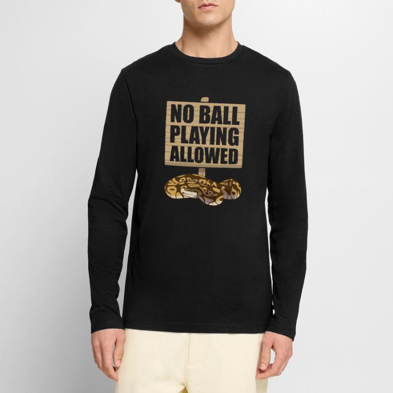 Funny Ball Python Snake Men's Premium Organic Long Sleeve Shirt