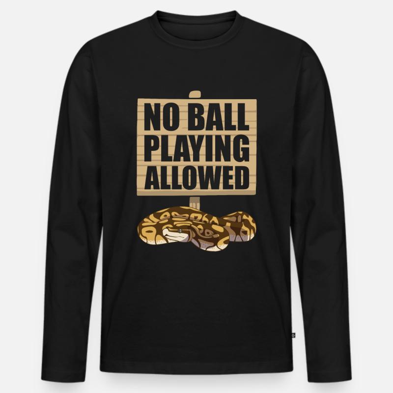 Drôle de boule Python Serpent - T-shirt manches longues Premium bio Homme - noir
