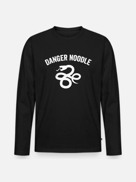 Snake danger noodle - Men's Premium Organic Long Sleeve Shirt - black