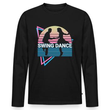 Swing Dance Swing Dance Retro - Men's Premium Organic Long Sleeve Shirt - black - Front - Nico (187cm)