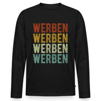 Advertise City Retro Vintage - Men's Premium Organic Long Sleeve Shirt - black - Front - Nico (187cm)