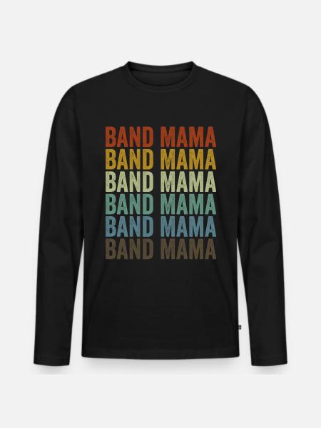 Band Mama Saxophone Mama - Men's Premium Organic Long Sleeve Shirt - black