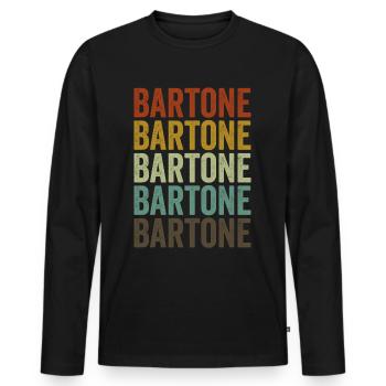Bartone Saxophon Horn Bariton Marching Band - Männer Premium Bio Langarmshirt - Schwarz - Vorne - Nico (187cm)