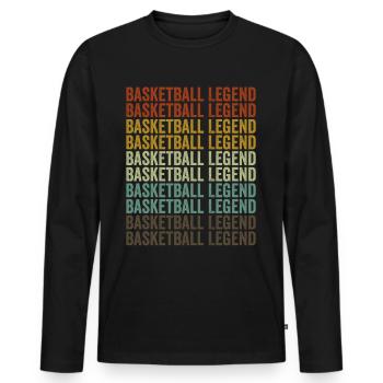 Basketball Legend Basketball Legend - Men's Premium Organic Long Sleeve Shirt - black - Front - Nico (187cm)