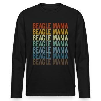 Beagle Mama Beagle Chien Beagle Mama Beagle Liebhab - T-shirt manches longues Premium bio Homme - noir - Devant - Nico (187cm)