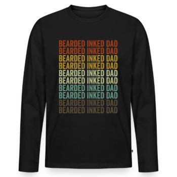 Bearded Inked Dad Tattoos Beard Ink Artist Dad - Men's Premium Organic Long Sleeve Shirt - black - Front - Nico (187cm)