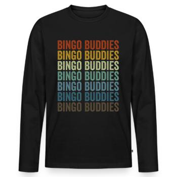 Bingo Buddies Bingo Players Bingo Buddies - Men's Premium Organic Long Sleeve Shirt - black - Front - Nico (187cm)