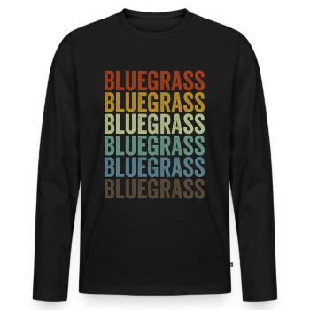 Bassiste de Bluegrass - T-shirt manches longues Premium bio Homme - noir - Devant - Nico (187cm)