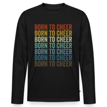 Born To Cheer Cheer Squad - Männer Premium Bio Langarmshirt - Schwarz - Vorne - Nico (187cm)