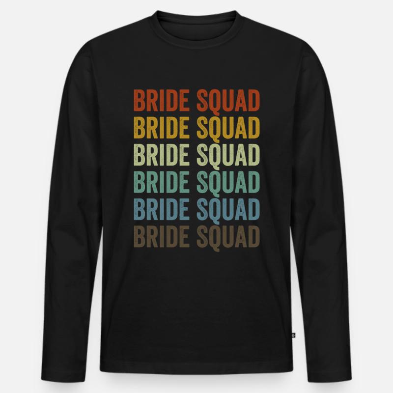 Braut Brautparty Dinosaurier - Männer Premium Bio Langarmshirt - Schwarz