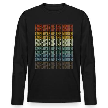 Employee of the Month Employee Recognition Best - Men's Premium Organic Long Sleeve Shirt - black - Front - Nico (187cm)