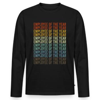 Employee of the Year Employee Recognition Best - Men's Premium Organic Long Sleeve Shirt - black - Front - Nico (187cm)