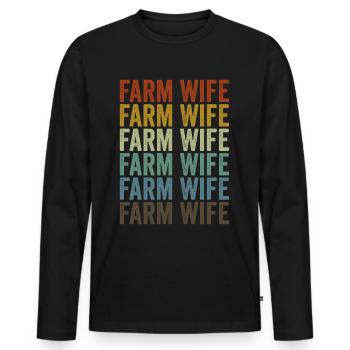 Farmer's wife Farmer's wife - Men's Premium Organic Long Sleeve Shirt - black - Front - Nico (187cm)