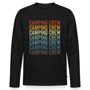 Camping-Crew Camping-Crew Camping-Zusammenstellung - Männer Premium Bio Langarmshirt - Schwarz - Vorne - Nico (187cm)