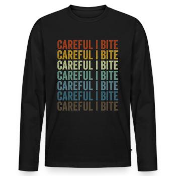 Vorsicht ich beiße Giftige Schlange Giftige Schlan - Männer Premium Bio Langarmshirt - Schwarz - Vorne - Nico (187cm)