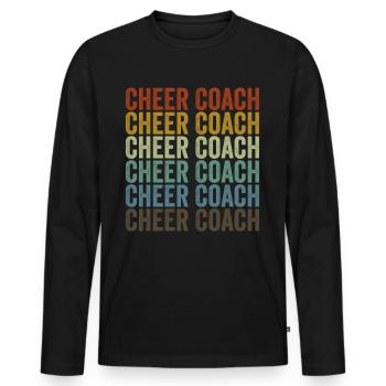 Cheer Coach Leopard - Männer Premium Bio Langarmshirt - Schwarz - Vorne - Nico (187cm)