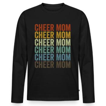Cheer Mama - Männer Premium Bio Langarmshirt - Schwarz - Vorne - Nico (187cm)